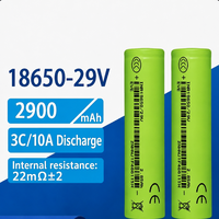 Baterai Sel 18650 Original Merek Ternama INR18650/29V 2900mAh 10A Discharge 3.6V Li-ion Isi Ulang Flat Top untuk Perakitan Paket