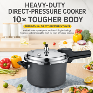 Casserole à pression en alliage d'aluminium à corps droit, mini-casserole à pression de petite capacité pour la maison, compatible avec les cuisinières à induction - Product Image 1