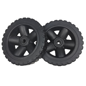 7 Inch <b>Plastic</b> Lawnmower <b>Wheels</b> With Rubber Tires For Agricultural Machinery 30kg Load Capacity - Product Image 3