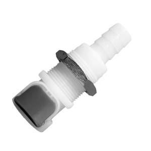 Raccord rapide en acétal avec valve d'arrêt, connecteur de tuyau en plastique à montage sur panneau, raccords rapides femelles pour air et eau - Product Image 1