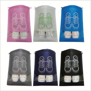 Pochette de rangement personnalisée écologique en tissu non tissé avec cordon de serrage pour perruques, bijoux et chaussures, avec fenêtre transparente - Product Image 1