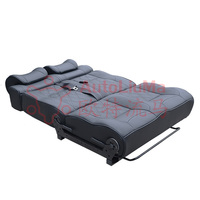 Asientos Plegables para Camioneta AutoLiuMa, Cómodos, de Cuero Sintético Nappa, Color Negro, Asiento Cama para RV, Asientos para 2 Personas, Kits Interiores, Banco Cama
