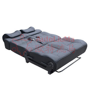 Sièges <span class=keywords><strong>de</strong></span> fourgon pliants AutoLiuMa, confortables, en cuir PU Nappa, couleur noire, siège-lit pour <span class=keywords><strong>camping</strong></span>-<span class=keywords><strong>car</strong></span>, 2 places, kits intérieurs, banc-lit - Product Image 3