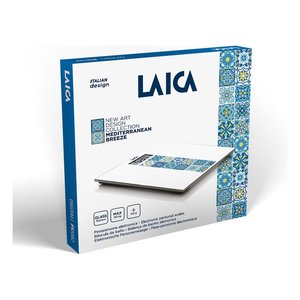 Báscula de baño NEW ART Mediterranean Breeze Blanco y Azul PS1082B - Product Image 2