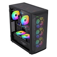 Lovingcool prix usine Panorama grand espace PC boîtier de jeu E-ATX/ATX/MATX avec verre trempé et refroidisseur de ventilateur pour les jeux