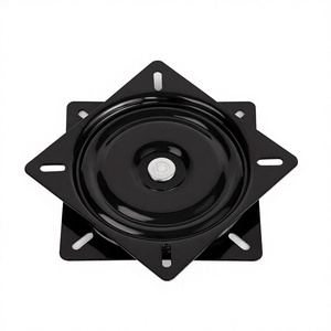<b>Black</b> Square Metal Turntable Ball Bearing Lazy Susan 360 Degree Swivel Plate For Tv <b>Table</b> Dining Living Room Furniture Hardware - Product Image 1