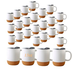 15OZ bóng trắng tráng gốm cốc cà phê cho kinh doanh Quà Tặng thiết kế hiện đại thăng hoa trống nút chai dưới nắp nóng trở lại trường - Product Image 1