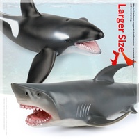 Grand modèle réaliste en silicone souple d'animaux marins du fond de mer, jouet Requin blanc en gestation