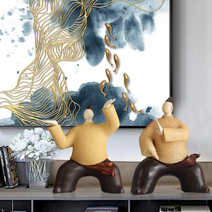 งานฝีมือเรซิ่นรูปไทเก๊กสไตล์จีน ของตกแต่งบ้าน สำหรับห้องนั่งเล่น ตู้วางทีวี ทางเข้าบ้าน ตู้เก็บไวน์ - Product Image 2