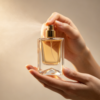 Hochwertige 100ml Klare Glas-Parfümflasche mit Individueller Heißprägung und Siebdruck und Geschenkboxen