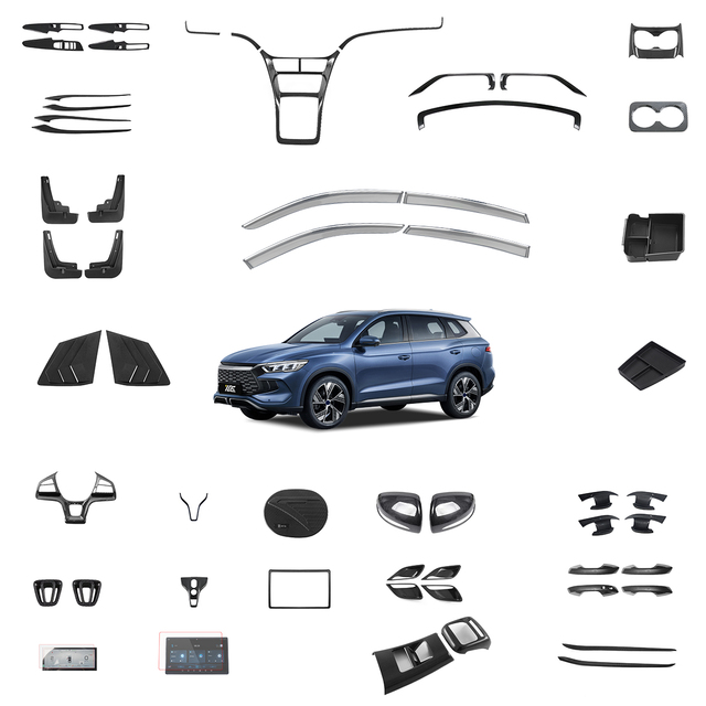 Sealion 5 Interior Accessories For BYD Song Pro Champion Floor Mat Storage Box CarAuto ABS Carbon Fiber Decorative Accessory