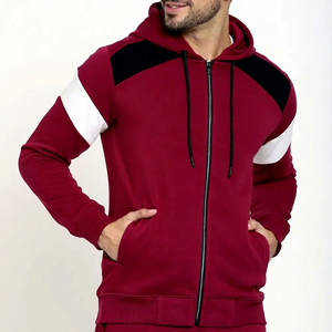 Sudadera con Capucha para Hombre, 100% Algodón, Secado Rápido, Transpirable, Bloques de Color, Corte Regular, Ropa Casual de Invierno - Product Image 1