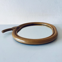 En gros Pas Cher Rotin Osier Mur Monté Miroir Artisanat Décor À La Maison pour Salon Chambre Hôtel