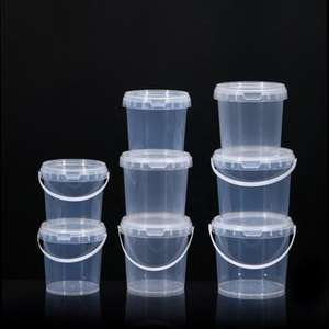 Secchio di Plastica Bianco Vuoto da 5 Galloni con Coperchio e Manico, Barile da 20 Litri, Vendita all'Ingrosso - Product Image 1