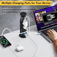 Mutfak Tezgahı için Açılır Kapanır Elektrik Priz Masası Gömme Priz Çoğaltıcısı, 3 AC Priz, 2 USB Girişi, 2.5 inç Delikli Kaldırılabilir Priz