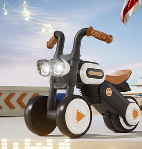 Vélo d'équilibre pour enfants à quatre roues sans pédales, voiture à roulettes pour bébé, jouet de vélo à glissière pour enfants avec musique et lumière - Product Image 2
