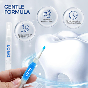 Lot <span class=keywords><strong>de</strong></span> 4 stylos blanchissants avec gel désensibilisant, matériau Pap bleu, certifié CE ISO, marque GT, boîte personnalisable avec logo, pour soins dentaires adultes - Product Image 3