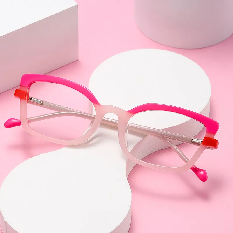 China Factory Glasses Stock ready Acetate Glasses Frames Square Optical Frames vasos