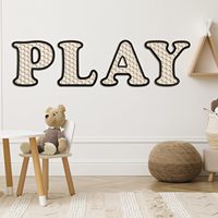 Décoration murale pour salle de jeux de 12 pouces, lettres en bois, décoration bohème pour chambre d'enfant, art mural pour salle de jeux, pièces en bois faciles à accrocher