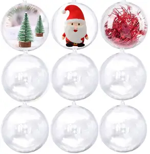 Прозрачные стеклянные Заполняемые шарики, шарики, прозрачные Заполняемые шарики в форме сердца, украшения «сделай сам», подвесное украшение для рождественской елки