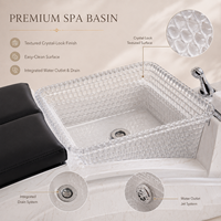 Fauteuil de pédicure haut de gamme avec bassin de spa pour les pieds, système de jets de remous, siège inclinable pour salon de manucure de luxe, mobilier de spa OEM
