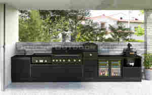 Cozinha Modular Moderna em Aço Inoxidável Dorene <span class=keywords><strong>2026</strong></span> com Churrasqueira, Geladeira e Pia para Cozinha ao Ar Livre, Suprimentos para Jardim em Apartamento - Product Image 3