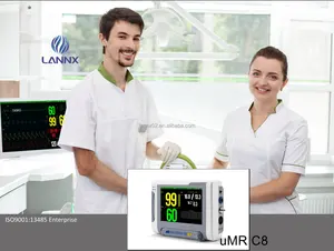Lannx umr C8 bệnh viện thiết bị 7 inch tiêu chuẩn 3 thông số màn hình bệnh nhân sức khỏe hệ thống giám sát cầm tay quan trọng dấu hiệu màn hình