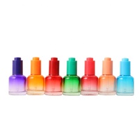 Flacon compte-gouttes en verre personnalisé de 30 ml, multicolore, en forme de gâteau, avec bouchon à bouton-poussoir et pompe pour sérum, huile, gouttes pour les yeux et soins de la peau