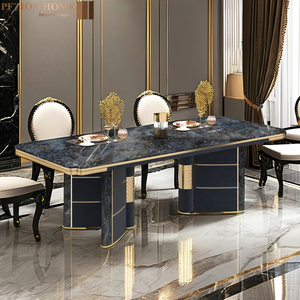 Hiện đại Ý phong cách hình chữ nhật bằng gỗ bàn ăn ghế kết hợp ánh sáng sang trọng ban đầu thiết kế mới bàn ăn - Product Image 1