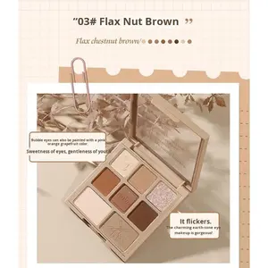 <span class=keywords><strong>Sombra</strong></span> <span class=keywords><strong>de</strong></span> <span class=keywords><strong>Ojos</strong></span> NOVO Beautiful Eyes First Bloom, Ocho Colores, Resistente al Agua, Acabado Mate Perlado, Marrón Castaño, Color Tierra Súper Popular - Product Image 6