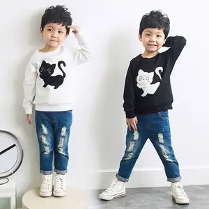 2017 Nieuwe Kinder Jongen Homo Sweatshirts En Jeans Set Kinderen Herfst Outfits