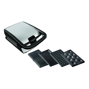 <strong>Tefal</strong> Snack Collection 4-Piece Set SW854D Combination Appliance 4 Non-Stick Plates Dishwasher Safe Panini <strong>Waffles</strong> <strong>Maker</strong> - Product Image 1