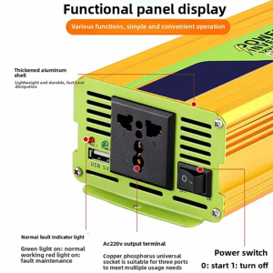 Système de stockage d'énergie domestique hors réseau monophasé hybride à onduleur de correction de 2000W pour applications automobiles et industrielles HJ12V-220V-2 - Product Image 3