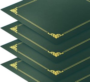 Better <span class=keywords><strong>Office</strong></span> Products Paquete de 25 soportes de diploma verde Cubiertas de documentos con borde de lámina dorada para titulares de certificados de tamaño carta - Product Image 6