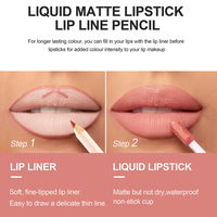 Nouvelle Tendance Kit Maquillage Lèvres 2-en-1 : Huile Repulpante Magique Hydratante et Crayon à Lèvres Végétalien, Baume Brillant et Huile de Lèvres Effet Beurre
