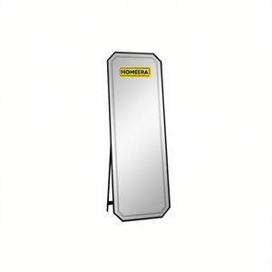 Specchio a Figura Intera Homeera con Cornice in Metallo Nero, Design Minimalista per Uso Domestico H170 L60cm - Product Image 1