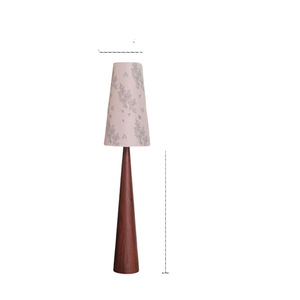 Lámpara de pie vintage Wabi Sabi de madera y tela de 155 cm de altura para dormitorio, casa de huéspedes, área del sofá, estilo retro. - Product Image 5