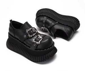 Zapatos de tacón alto de plataforma única de moda para mujer, estilo plataforma de esponja con punta ancha, para caminar - Product Image 4