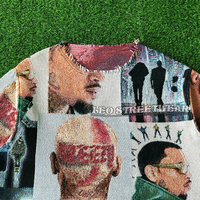Pull Jacquard Tendance Effet Vieilli Style Tapisserie Personnalisé Rapper Chris Brown – Couverture Tapisserie Vêtement Pulls d'Hiver en Coton pour Hommes