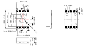 1 dígito 0,2 pulgadas SMD Led pantalla numérica alto azul que emite <span class=keywords><strong>7</strong></span> segmentos con Rohs compatible - Product Image 2