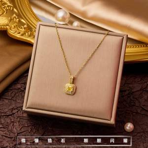 <span class=keywords><strong>Collana</strong></span> alla Moda in Acciaio Inossidabile Placcato Oro 18K <span class=keywords><strong>con</strong></span> Ciondolo a Forma <span class=keywords><strong>di</strong></span> <span class=keywords><strong>Fiocco</strong></span>, Luna e Farfalla - Product Image 4