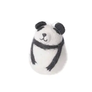 New Arrival Wholesale Felt Handknitted Panda Merino Wool Kids toys Montessori educational dolls and room decor