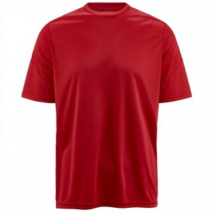 Camiseta de Manga Corta para Hombre, Personalizable al por Mayor, Estilo Vintage, Color Rojo Sólido, de Secado Rápido, Talla XL - Product Image 3