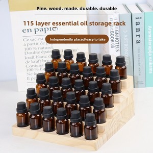 Présentoir en bois multicouche pour huiles essentielles Support organisateur de 15ml Options de quatre à cinq couches Rectangle Stockage de nouveaux produits - Product Image 1
