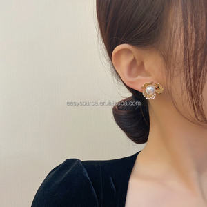 RE4633女性时尚耳环金花结婚耳环新娘派对饰品 - Product Image 6