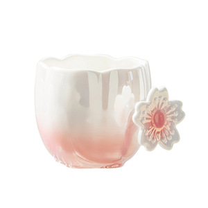 Chaozhou Ceramic Cherry Blossom <b>Mug</b> Pink Purple Blue With Handle For Coffee Gift Present 60 Boxes Set - Product Image 4
