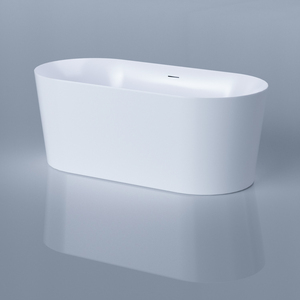 Icegalax <span class=keywords><strong>Baignoire</strong></span> en acrylique blanche ovale <span class=keywords><strong>Baignoire</strong></span> de luxe <span class=keywords><strong>Baignoire</strong></span> autoportante pour adulte une personne - Product Image 3