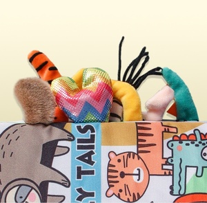 Nouveau thème queues d'animaux bébé livre en tissu indestructible développement sensoriel Cognition livre doux idéal pour l'éducation précoce du nourrisson - Product Image 6
