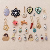 La fantasía infantil |   Dijes de Esmalte, Dijes de Latón Chapados en Oro de 18K para la Creación de Joyería DIY |   Colgante Infantil de Animalitos Adorables y Juguetones