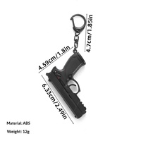 Porte-clés Pendentif Pistolet, Best-seller Transfrontalier, Modèle de Pistolet Type 92 à l'échelle 1:3 en ABS Détachable, Parfait comme Cadeau